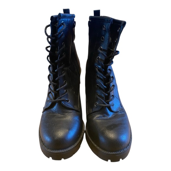 Zigi Soho Black Lace-Up Combat Boots - Picture 2 of 7